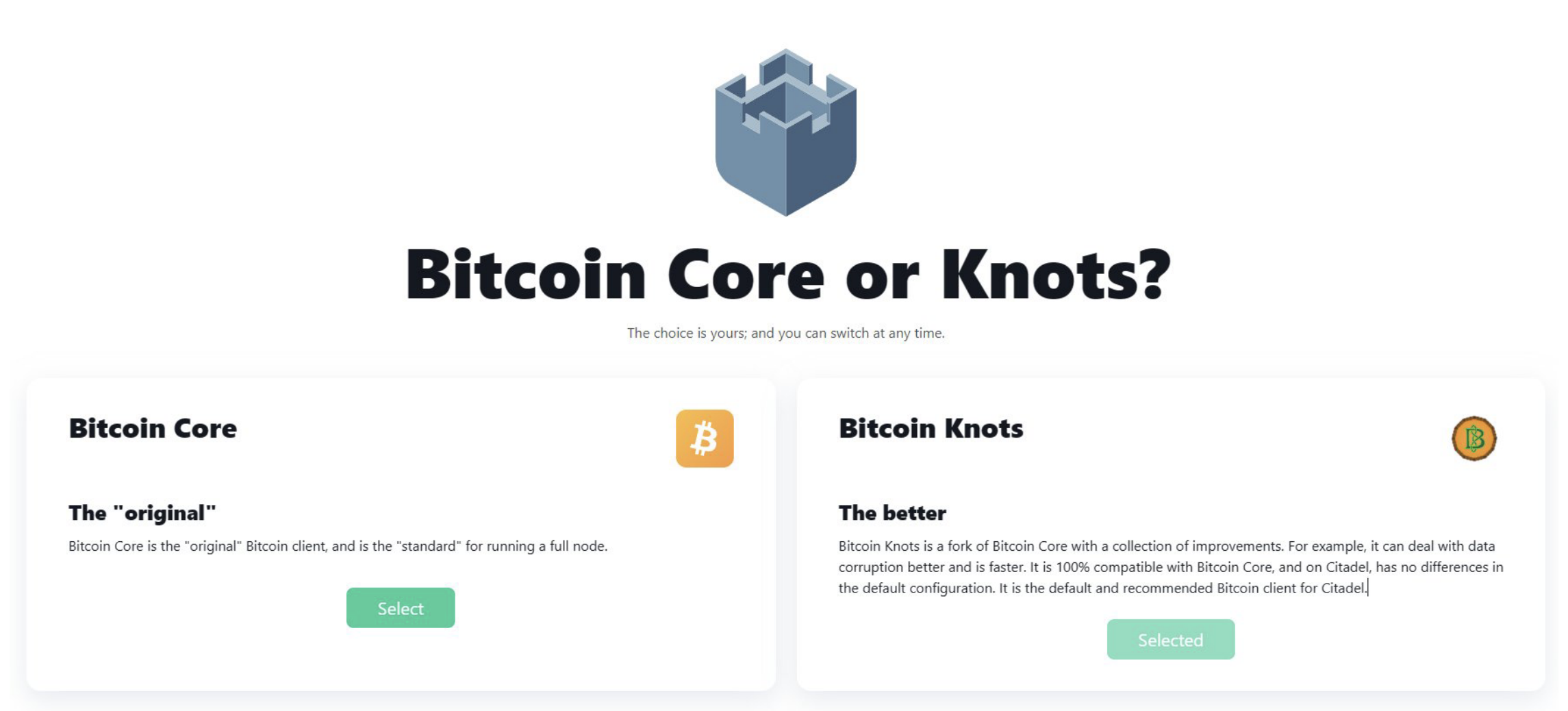 Guerre Civile Bitcoin 2.0 : Bitcoin knot vs Bitcoin core